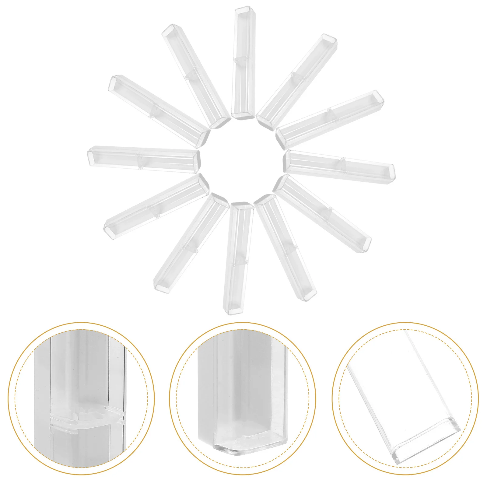 

12Pcs Transparent Pencil Box Small Plastic Pen Case Holder Compact Stationery Storage Box for Office School Business