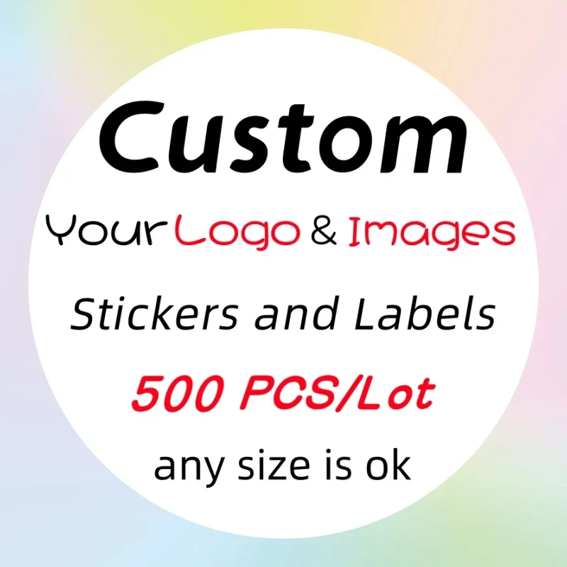 

500PCS Custom Stickers and Customized Logo Wedding Birthday Gift Box Stickers Design Your Own Stickers Personalize