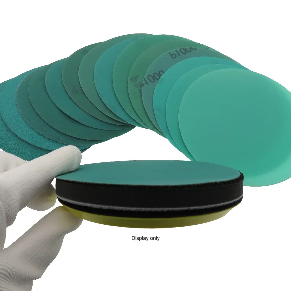 Picture 3: 6 Inch PET Film Sanding Disc 60-2000 Grits Hook and Loop 150mm Sandpaper Aluminum Oxide Wet & Dry for Car Polishing Finishing