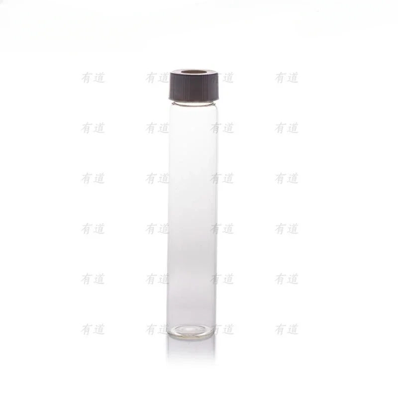 3BF08023 Clear glass 60ml threaded sample bottle 24 * 27.5 * 140mmPTFE spacer