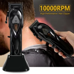 Cortadora de pelo eléctrica Original para hombres, máquina de corte de pelo de barbero de alta velocidad, recortadora profesional de cabeza de aceite degradado de 10W