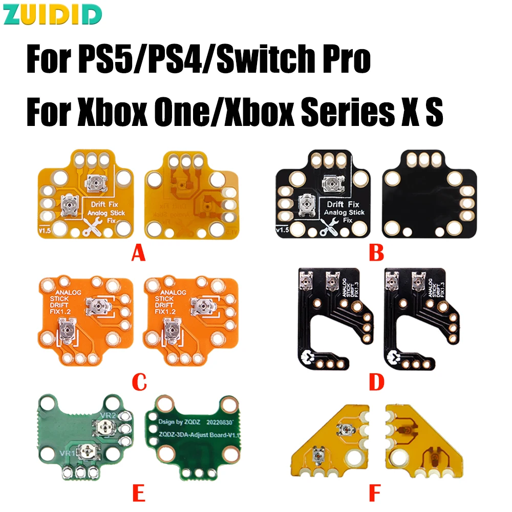 1pair For PS4 PS5 Xbox One/Series X/S Universal Gamepad Joystick Drift Repair Board Controller Analog Thumb Stick Drift Fix Mod