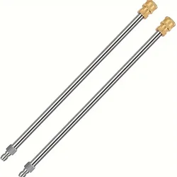High Pressure Water Gun Extension Rod Quick Plug 17 Inch Stainless Steel Extension Rod 1/4 Male And Female Quick Connection Exte