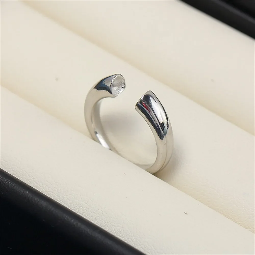 Solid S925 Sterling Silver Pearl Ring Settings Findings & Accessories  for Jewelry Making Bulk Wholesale Craft Supplies No Pearl