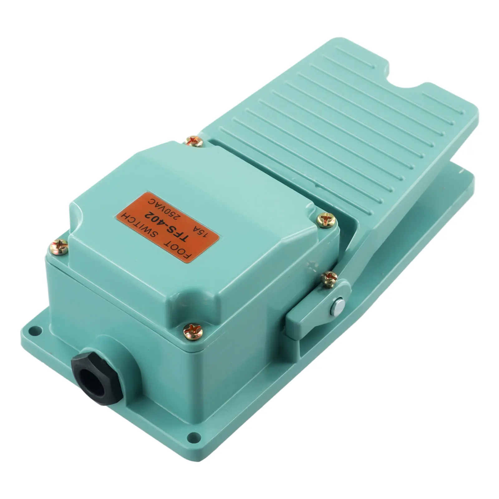 AC 250V 15A Industrial Foot Operated Pedal Switch Antislip Footswitch, Pedal Slip Design, Adjustable Mechanical Memory Structure