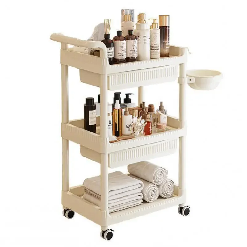 Beauty cart Special storage racks for salons Medical instruments barbershop ironing nail art tool cart