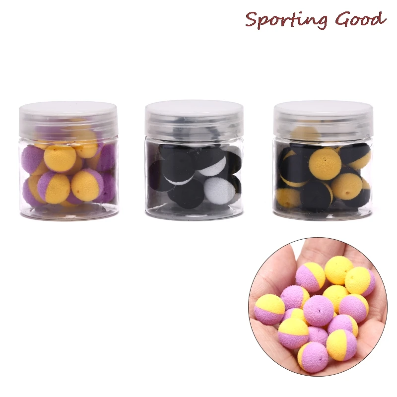 

15pcs Carp Fishing Boilies Bait Duo Foam Pop Up Boilies Ball Imitation Bait For Carp Hair Zig Rig Feeder Fishing