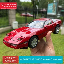 AUTOart-Coche de aleación para Chevrolet, modelo de coche clásico de Metal, Corvette C4 1986, 1:18