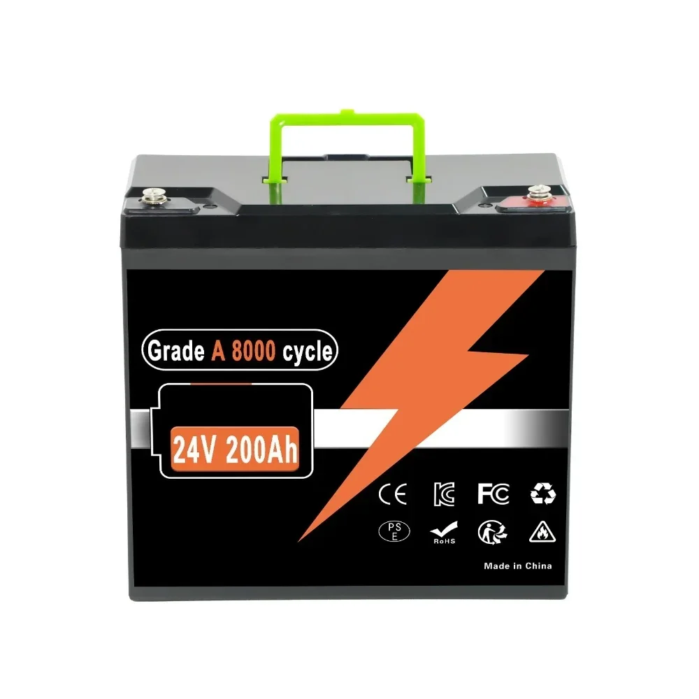 24V 100Ah-220Ah LiFePO4 Battery Pack 8S1P 8S2P 32700 Deep Cycle for Solar Storage RV Lighting Portable Power Supply