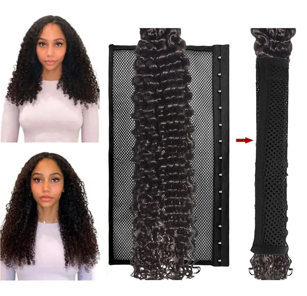 Lock Hair Stretcher, Hair Stretcher Lengthening Net for Curly Hair No Heatless Device Girls Curl Wave Hair Ringlets Hair Styling