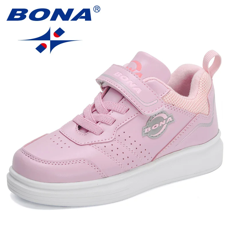 BONA 2022 nuovi designer piattaforma scarpe da Skate di alta qualità bambini bianco nero Running sport Tennis Sneakers piatte calzature per bambini