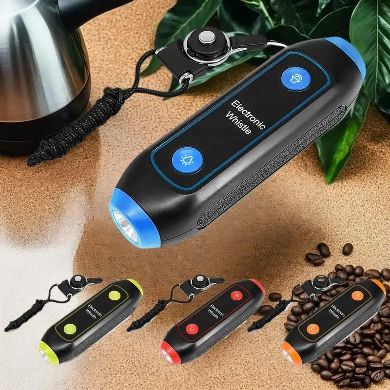 صافرة الحكم الكهربائية مع الحبل ومصباح يدوي SOS، مثالية للمدربين وP.E. المعلمون