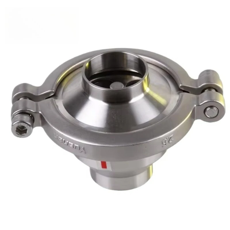 صمام فحص الصرف الصحي الصحي الصحي من الفولاذ المقاوم للصدأ الملحوم من جانب واحد Ss316l لصناعة الزيت والغاز