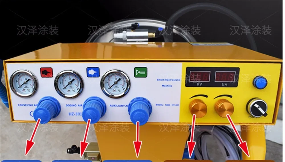 Imagem -05 - Máquina de Revestimento em pó Eletrostático Portátil Sistema de Experimento de Pintura em pó Pistola de Teste de Revestimento em pó Eletrostático