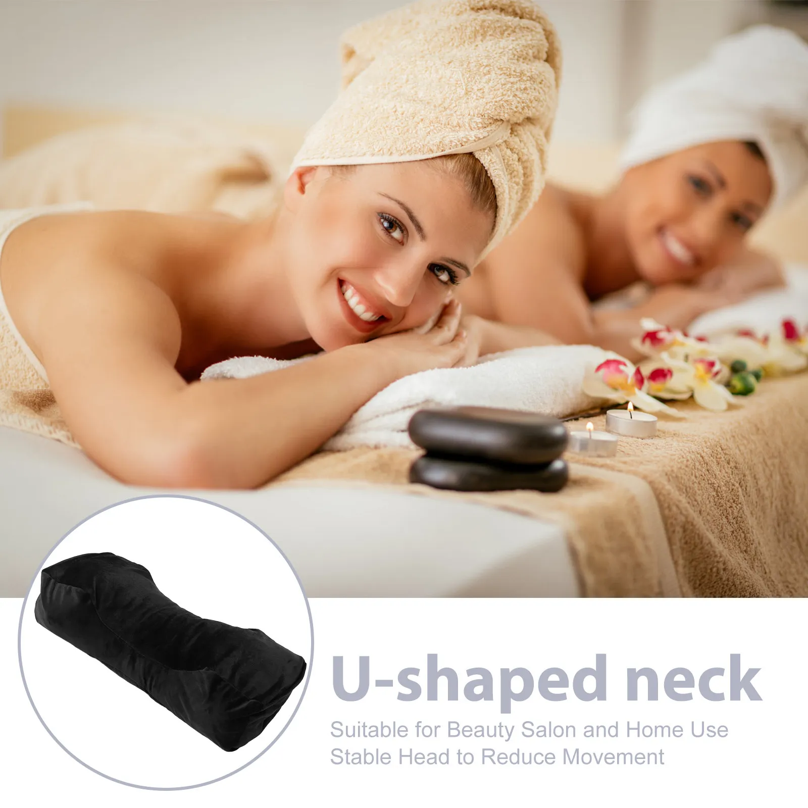 Eyelash Extension Pillow Cover U Shaped Easy Clean Neck Support Protector for Beauty Salon Spa