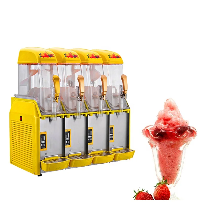 

Hot Sale Four Tanks 48L Commercial Snow Melting Machine Beverage Fruit Juice Cold Drink Dispenser 1500W