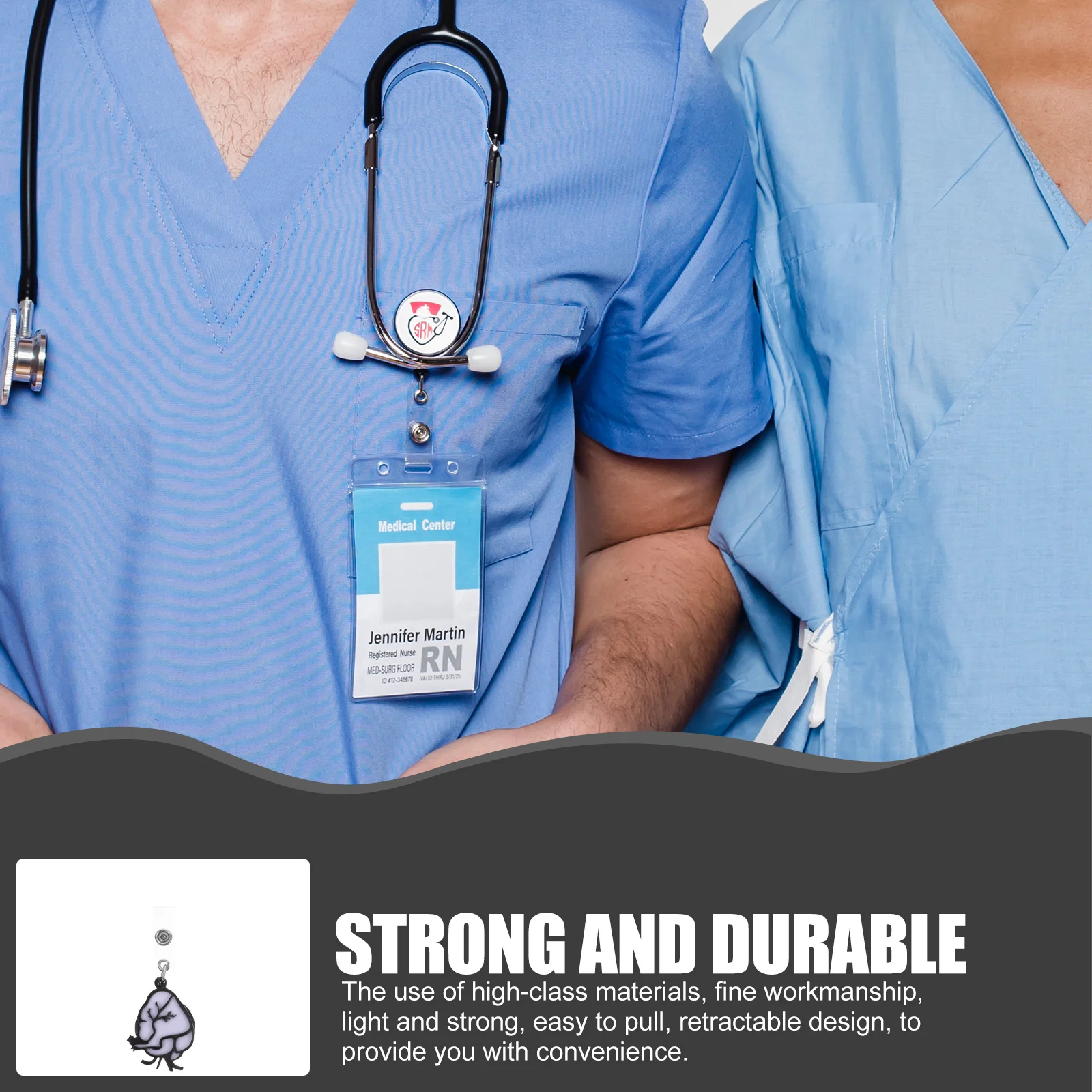 

2Pcs Heart-Shaped Retractable Badge Holders Plastic Badge Reels for Nurse Id Cards Business Name Tags Convenient Clips