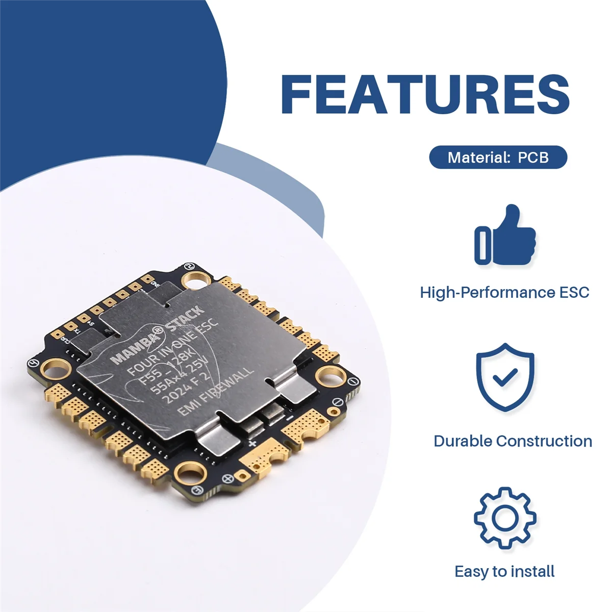 

【New&User-Coupon!】F55-128K55A 4-in-1 ESC Firmware BLHeli-32 FPV Racing Drone Suitable for FPV Racing Drone Accessories