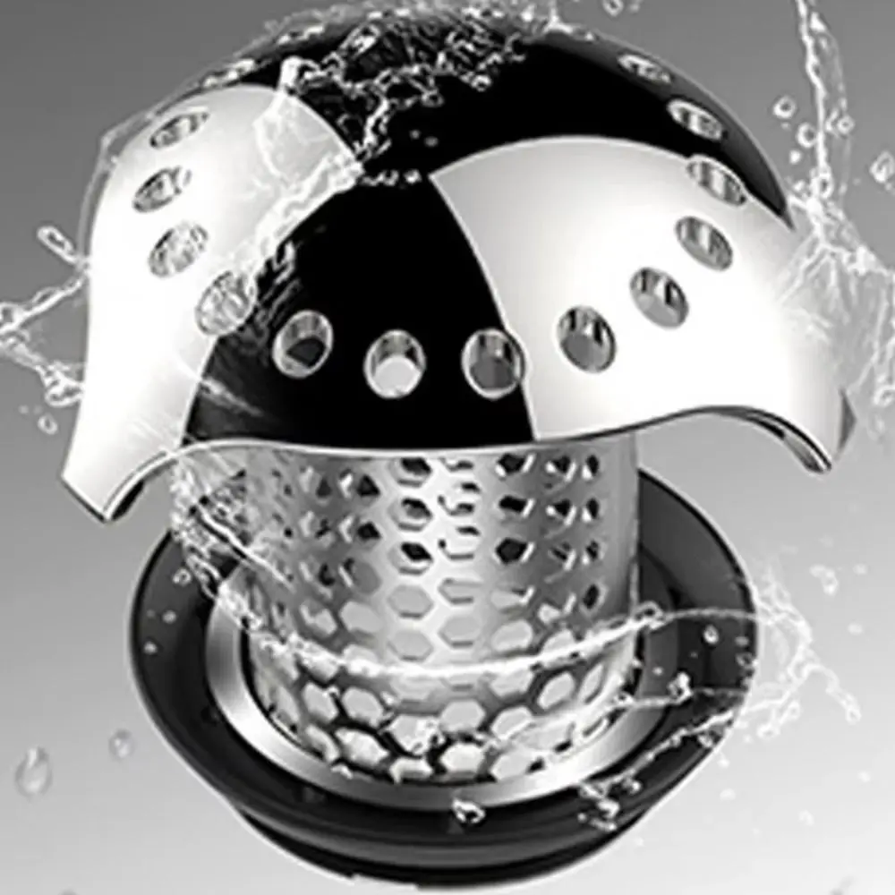 

Stainless Steel Stainless Steel Drain Filter Effective Design Blocks Smells Hair Catcher Sturdy Construction Traps Dirt