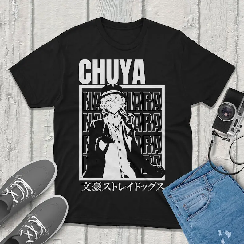 Chuya Bungou Stray Dogs T-Shirt Anime Vintage Streetwear Premium Quality Apparel Featuring Your Favorite Characters Perfect for