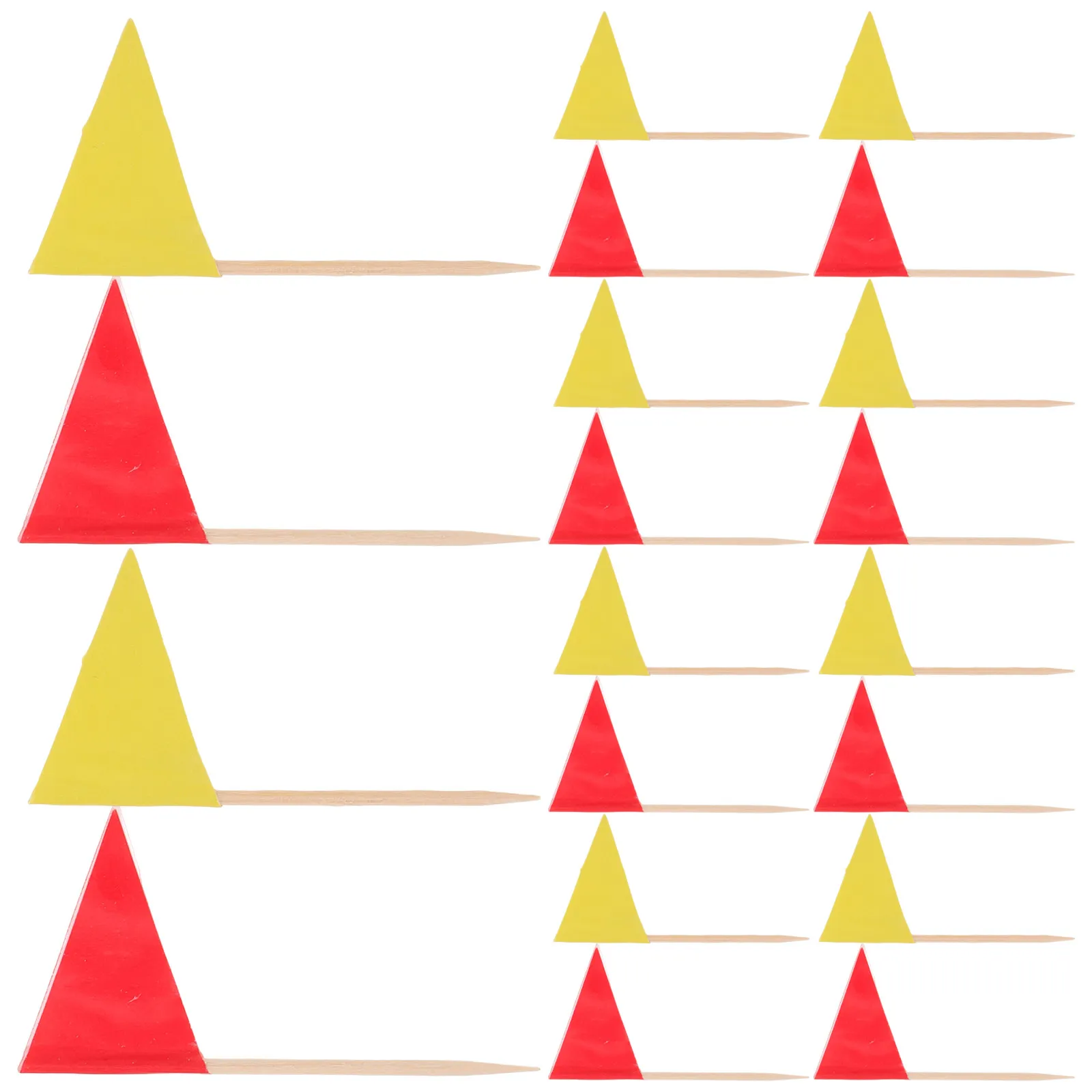 200Pcs Saturated Color Blank Toothpick Flags Paper Triangle Food Labels for Buffet Signs Cake Decorating Party Snack Display DIY