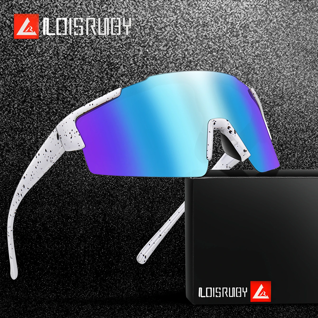 Große Sport-Sonnenbrille mit Weitwinkelobjektiv für Radfahren und Angeln, UV400, winddicht, MTB-Brille, modische Marken-Unisex-Fahrrad- und Fahrbrille