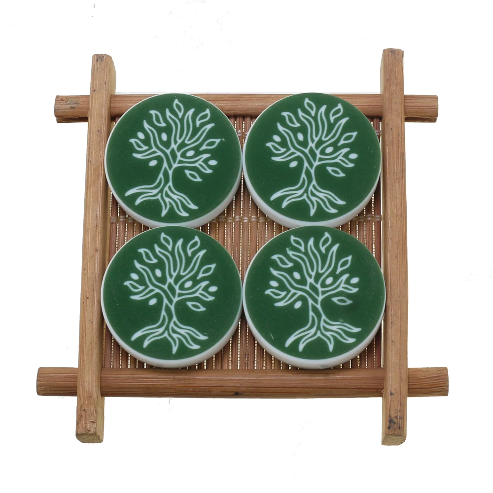 10Pcs Green Tree Focal Silicone Beads DIY Pen Beaded For Jewelry Making DIY Keychain Necklace Accessories