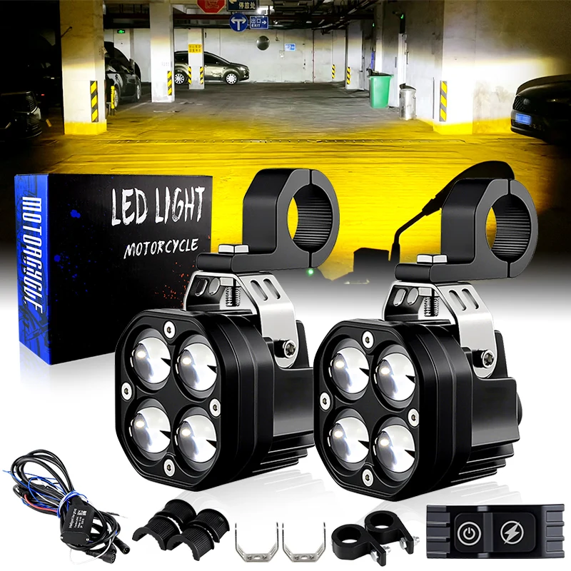 

1 Set For BMW R1200GS Motorcycle Headlight LED For Kawasaki Z800 ER6N ER6F VERSYS650 Ninja650 Universal Super Bright Headlight