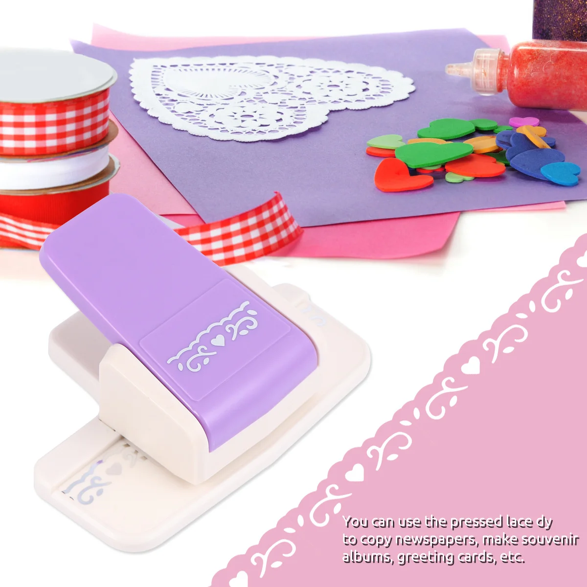 1 قطعة تنقش الحرفية لكمة دليل صغير القاطع لسكرابوكينغ Diy بها بنفسك 5 #   أداة ثقب ثقب لون عشوائي صغير خرامة الورق الحرفية