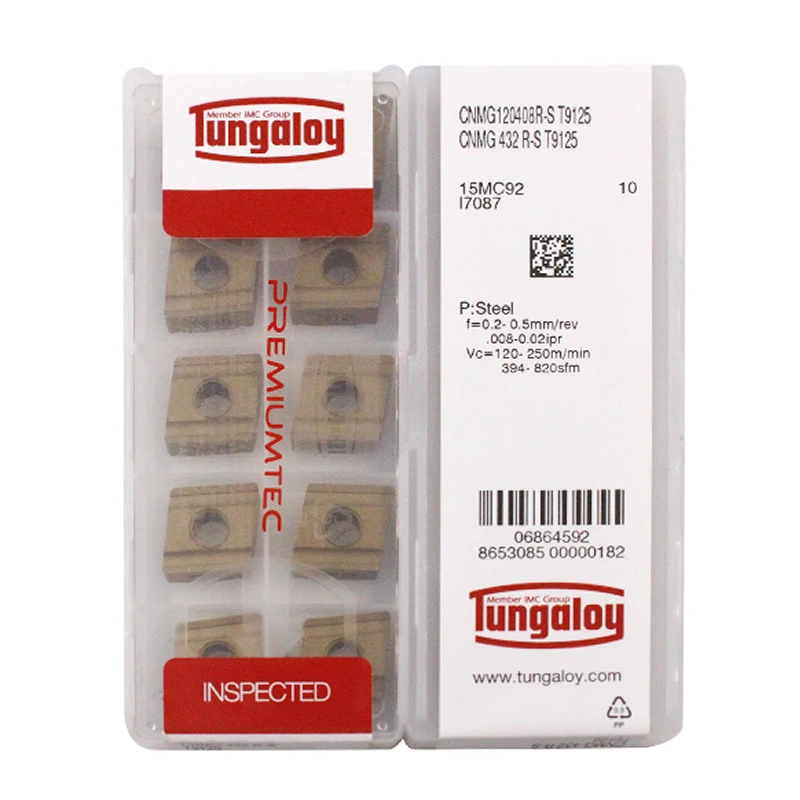 

10pcs Tungaloy Original CNMG CNMG120404 CNMG120408 R-S L-S T9125 CNC Lathe Cutting Tools Medium Cutting Carbide Turning Inserts