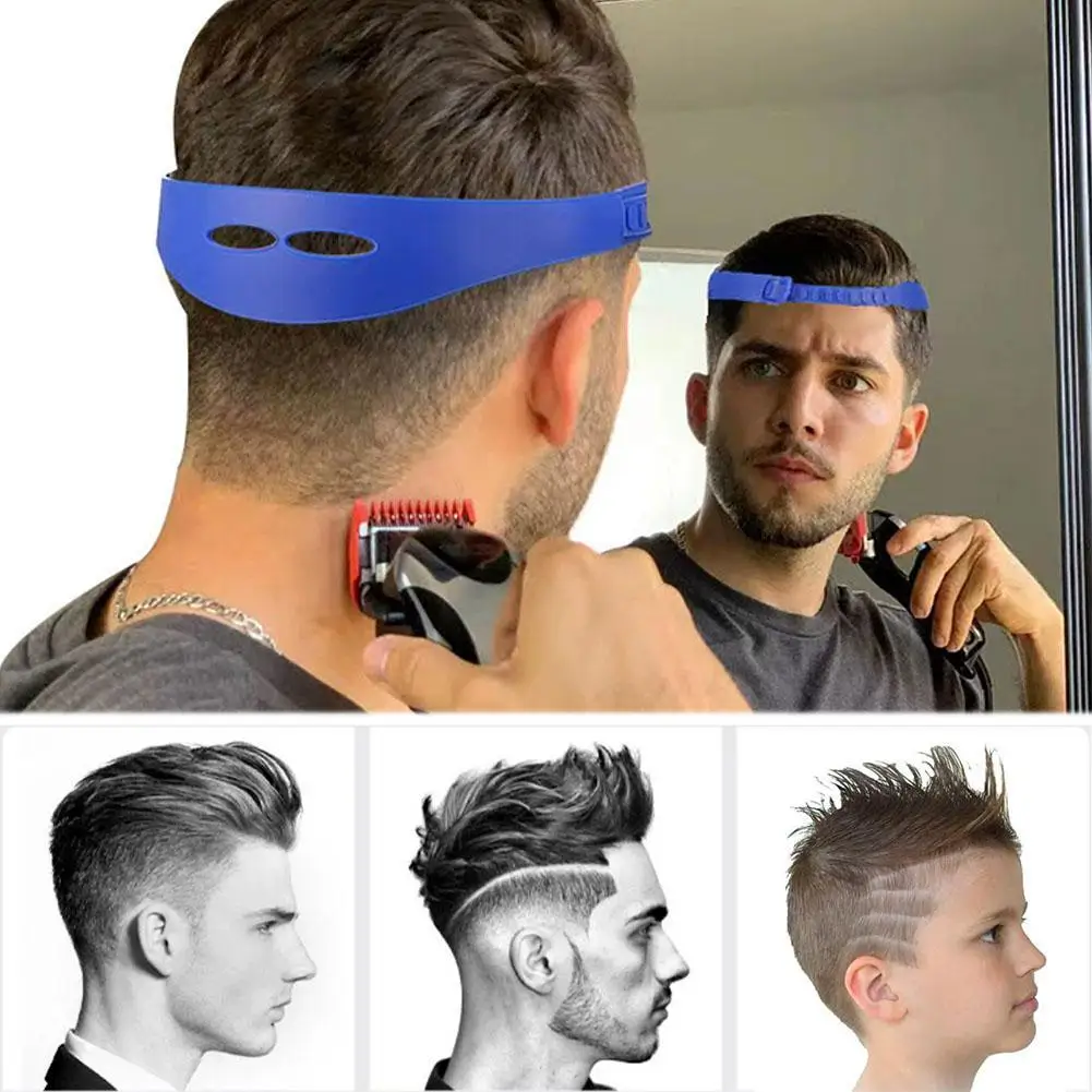 

1 шт. Регулируемый силиконовый шаблон для стрижки волос, изогнутый направляющий браслет-повязка для самостоятельной стрижки, инструмент для домашней укладки и подравнивания волос