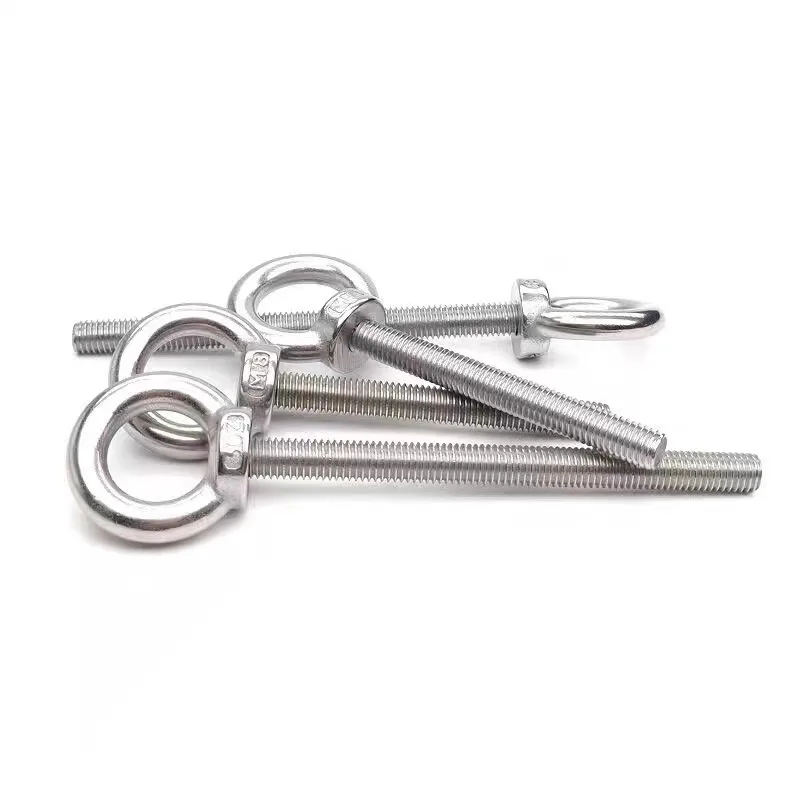 EB01 Extended Long Eye Bolt 30-300MM Stainless Steel 304 DIN580 Metric Thread M3-M12 Lifting Eyebolt