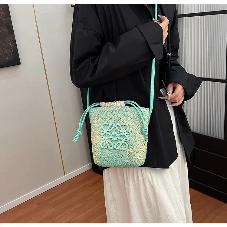 

‌2025 Summer French Rattan & Straw Bag - Handwoven Vacation Shoulder Purse for Women, Boho Beach Tote with Adjustable Strap