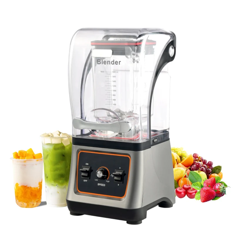 

Soundproof Cover Multi-function Smoothie Juice Mixer High Performance Heavy Duty Commercial Blender