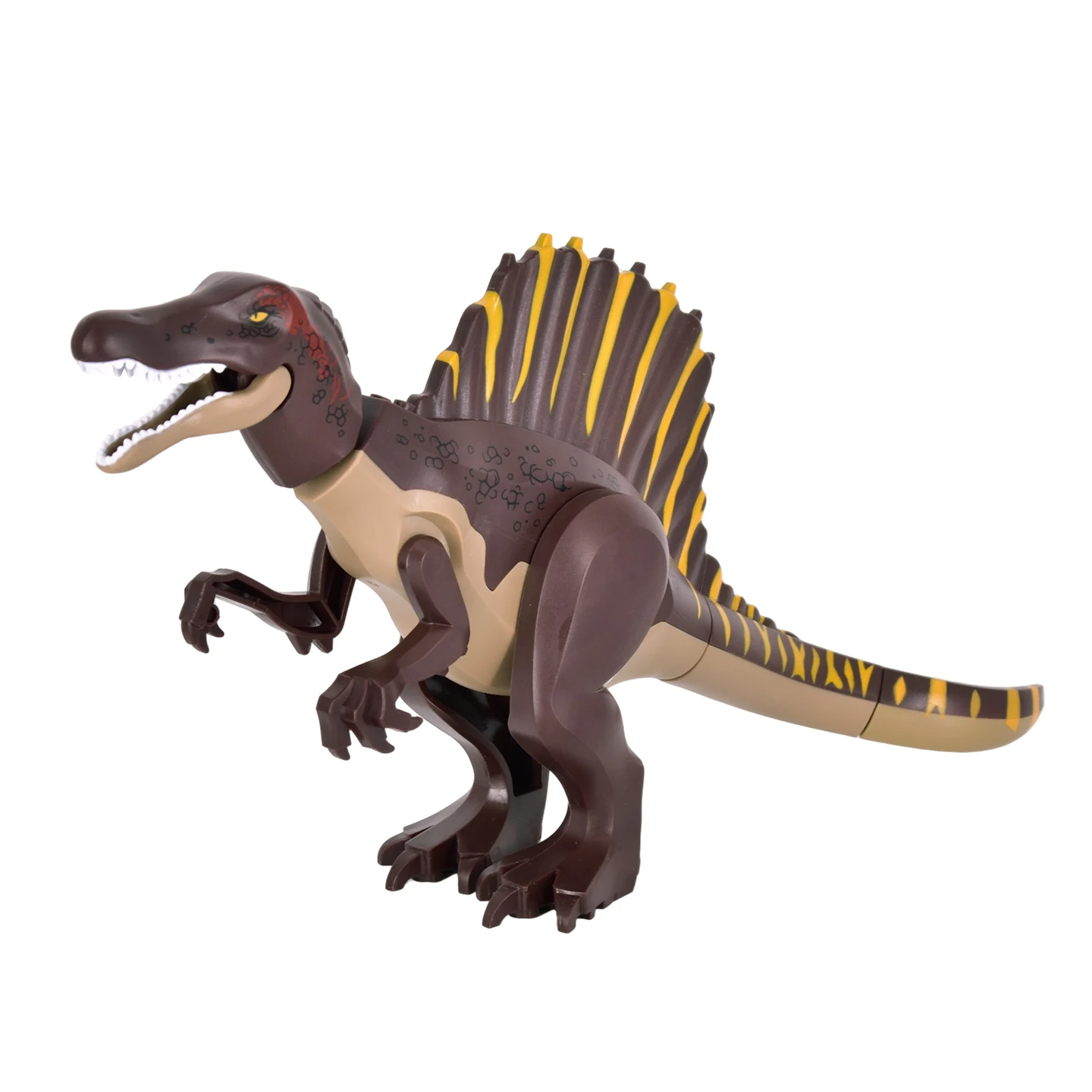 DIY Jurassic Dinosaur Spinosaurus Realistic Design Soft Rubber Material Building Bolcks Bricks Dinosauios figures Toys