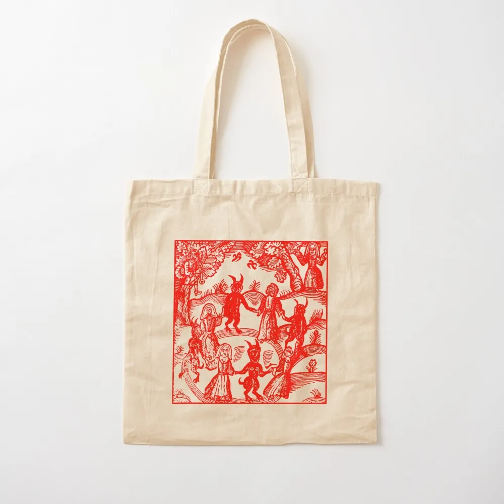 

Dance with the Devil RED Tote Bag ecological bags Portable shopping bag