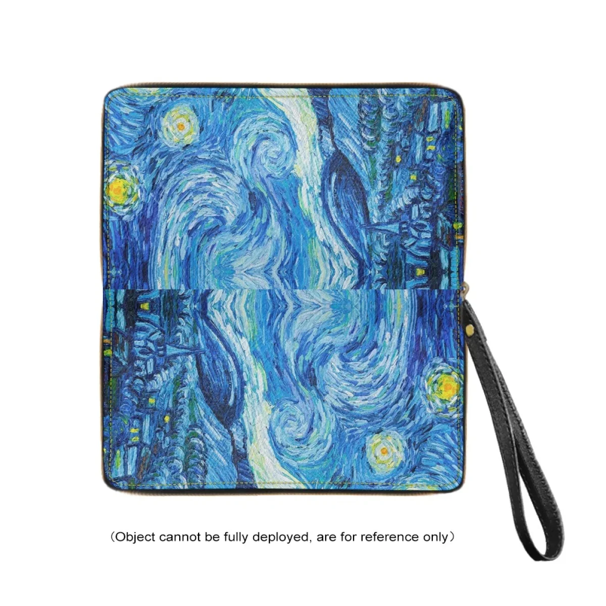 Van Gogh pittura a olio notte stellata Design di lusso portafoglio con cerniera lunga Fashion Party Trend porta carte portamonete pochette in pelle