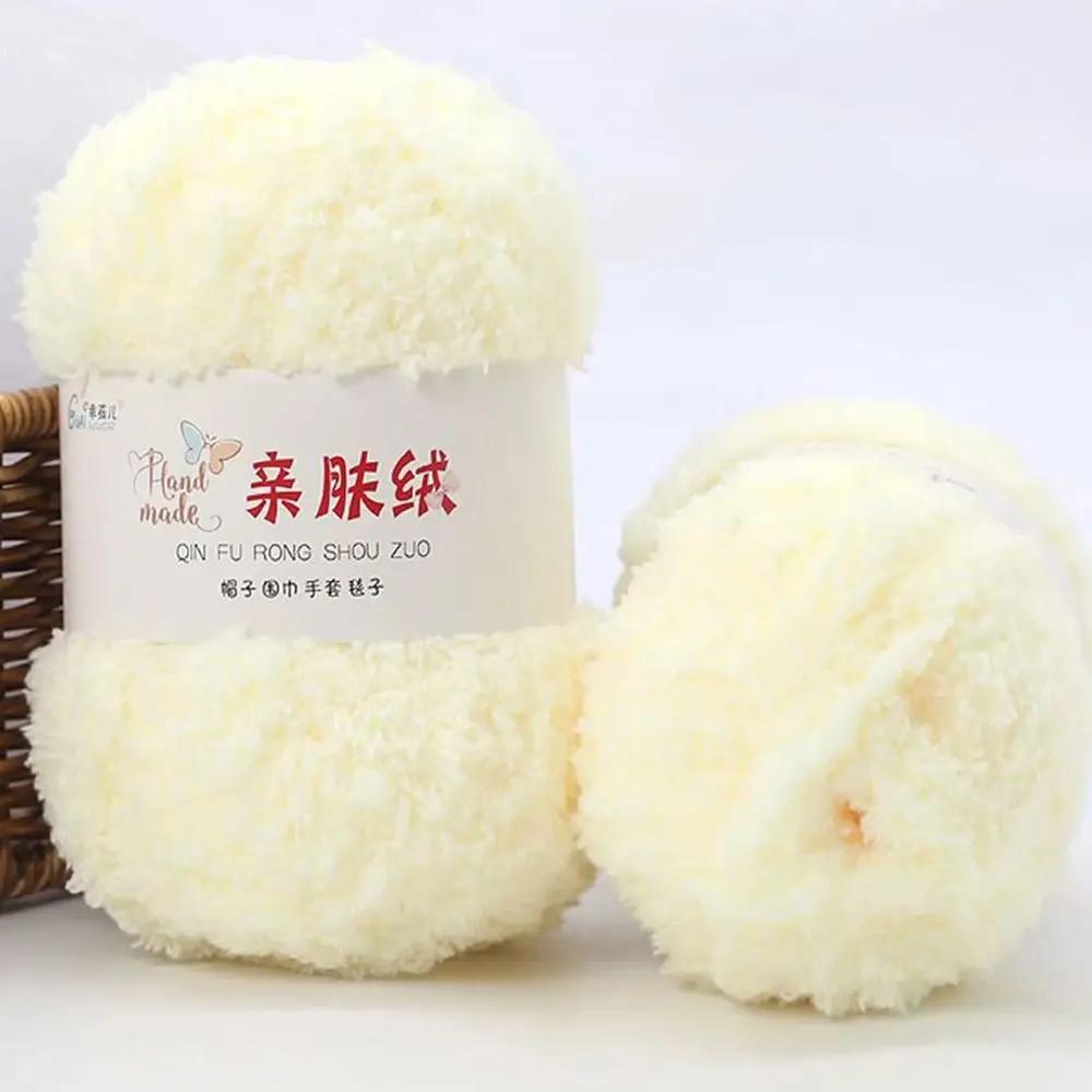 

Пряжа для ручного вязания 50 г/моток, толстая, для кукол, полотенец, шарфов, свитеров, из кораллового флиса, пушистая, шерстяная