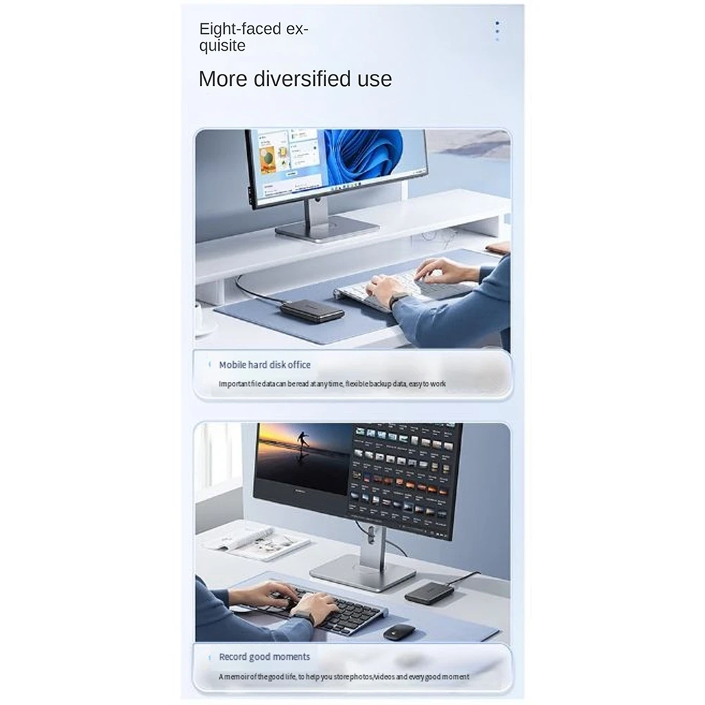 AT87-ORICO Caixa HDD externa de 2,5 polegadas SATA para gabinete de disco rígido tipo C para SSD HDD PC laptop