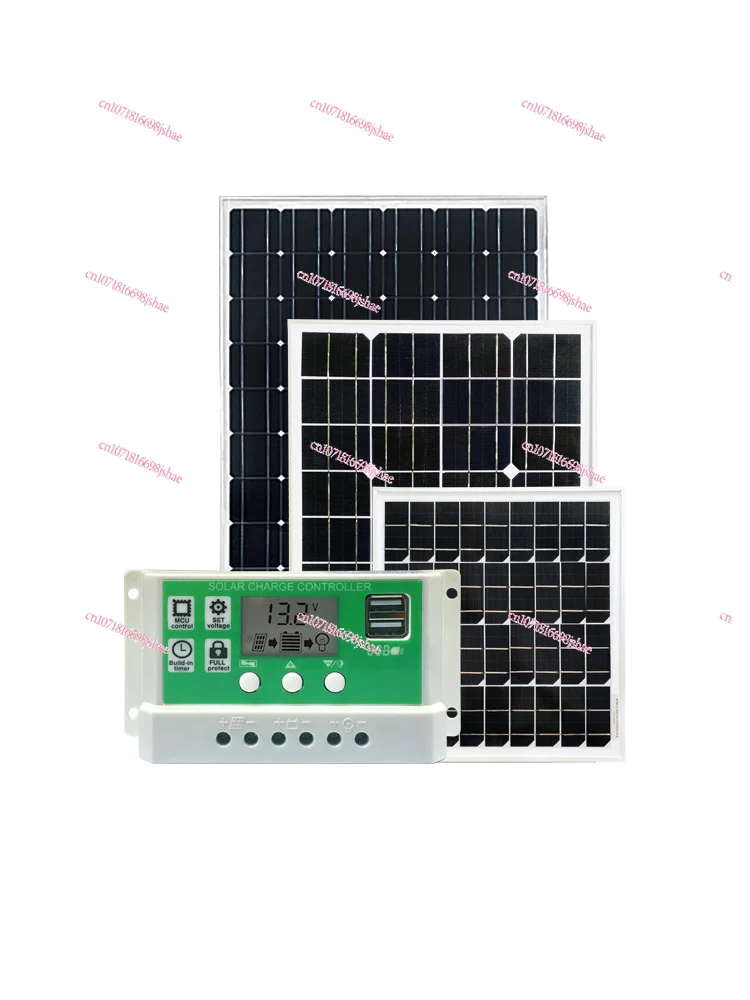 New Single Crystal Solar Panel Solar Panel Power Panel Photovoltaic Power Generation System 12V Household