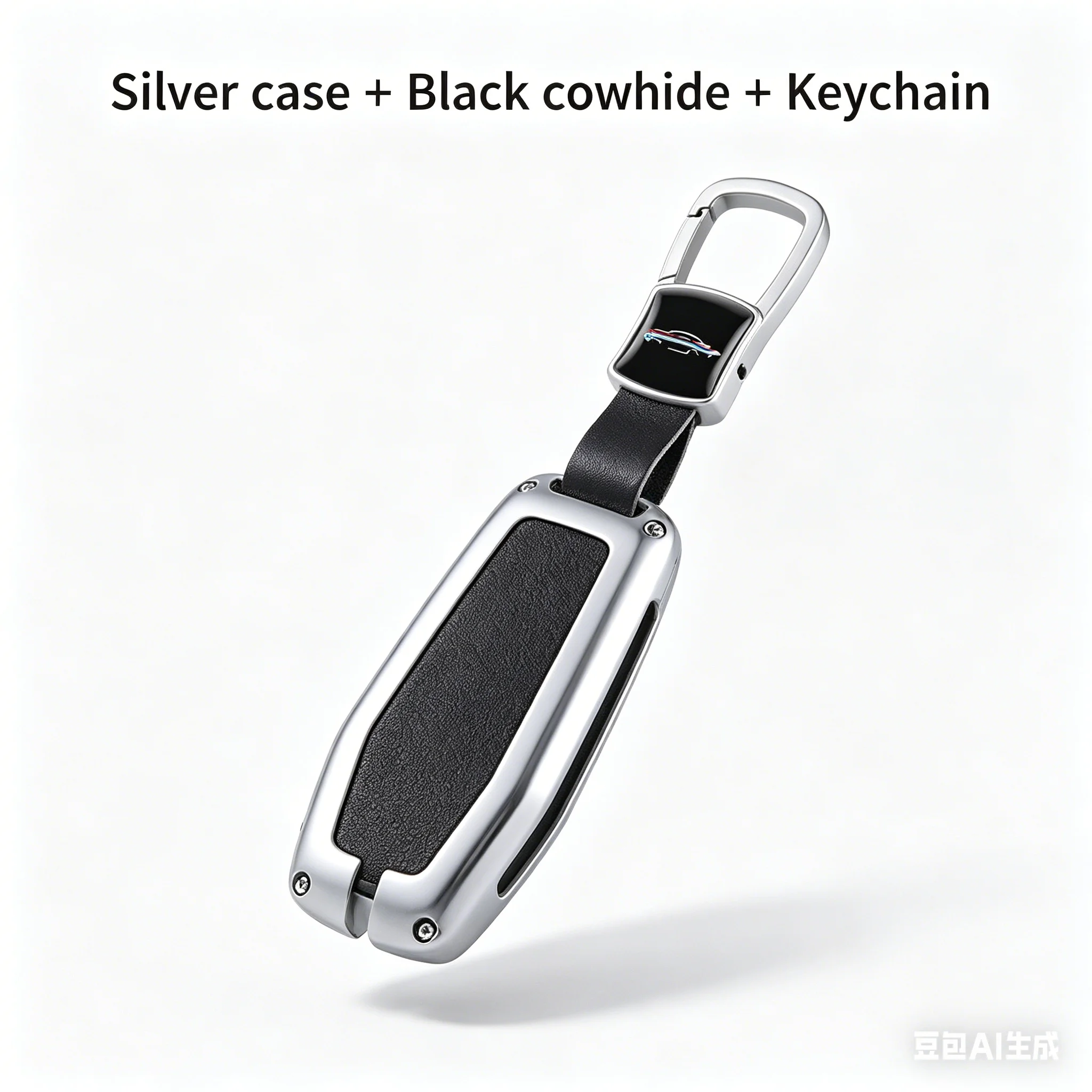 

Zinc Alloy Leather Key Fob Cover for Ford Fusion Taurus Explorer Edge, Protective Smart Key Shell with Keychain
