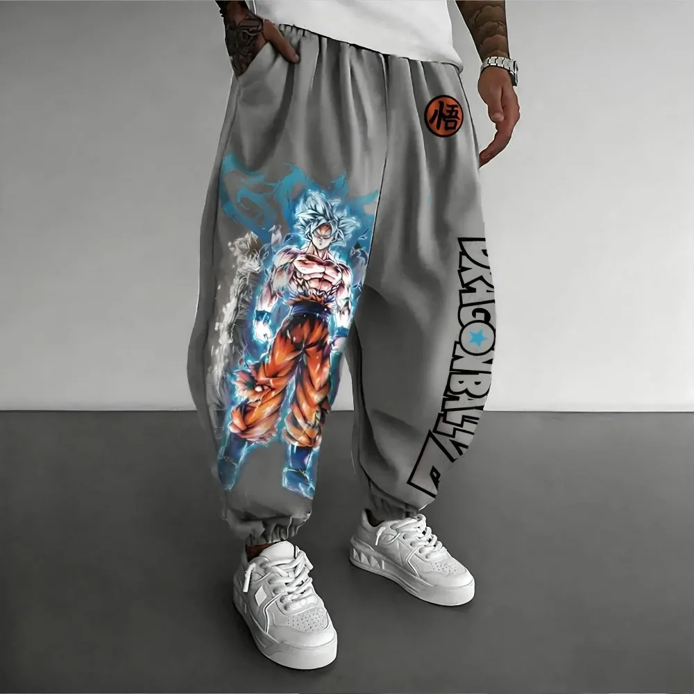 Dragon Ball 2025 Herfst/Winter Heren Puur Katoen Joggingbroek Mode Animatie Afdrukken Losse Dagelijkse Slijtage Casual Hiphop Broek