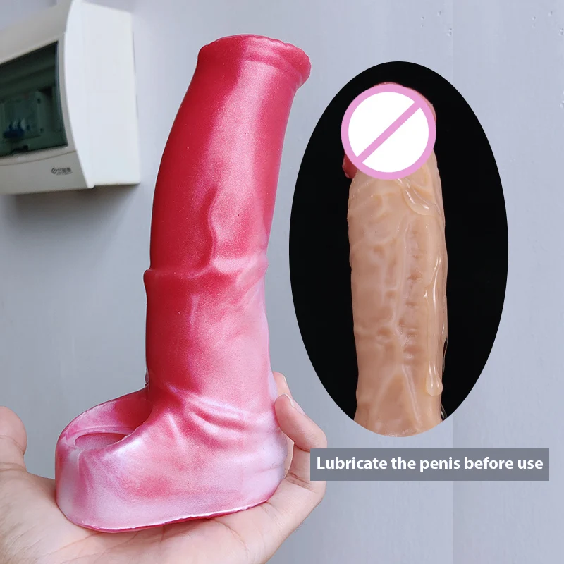 YOCY Realistic Horse Penis Sheath Pink Fantasy Animal Cock Sleeve Liquid Silicone Sex Toy For Male Dick Enlargement BDSM Game