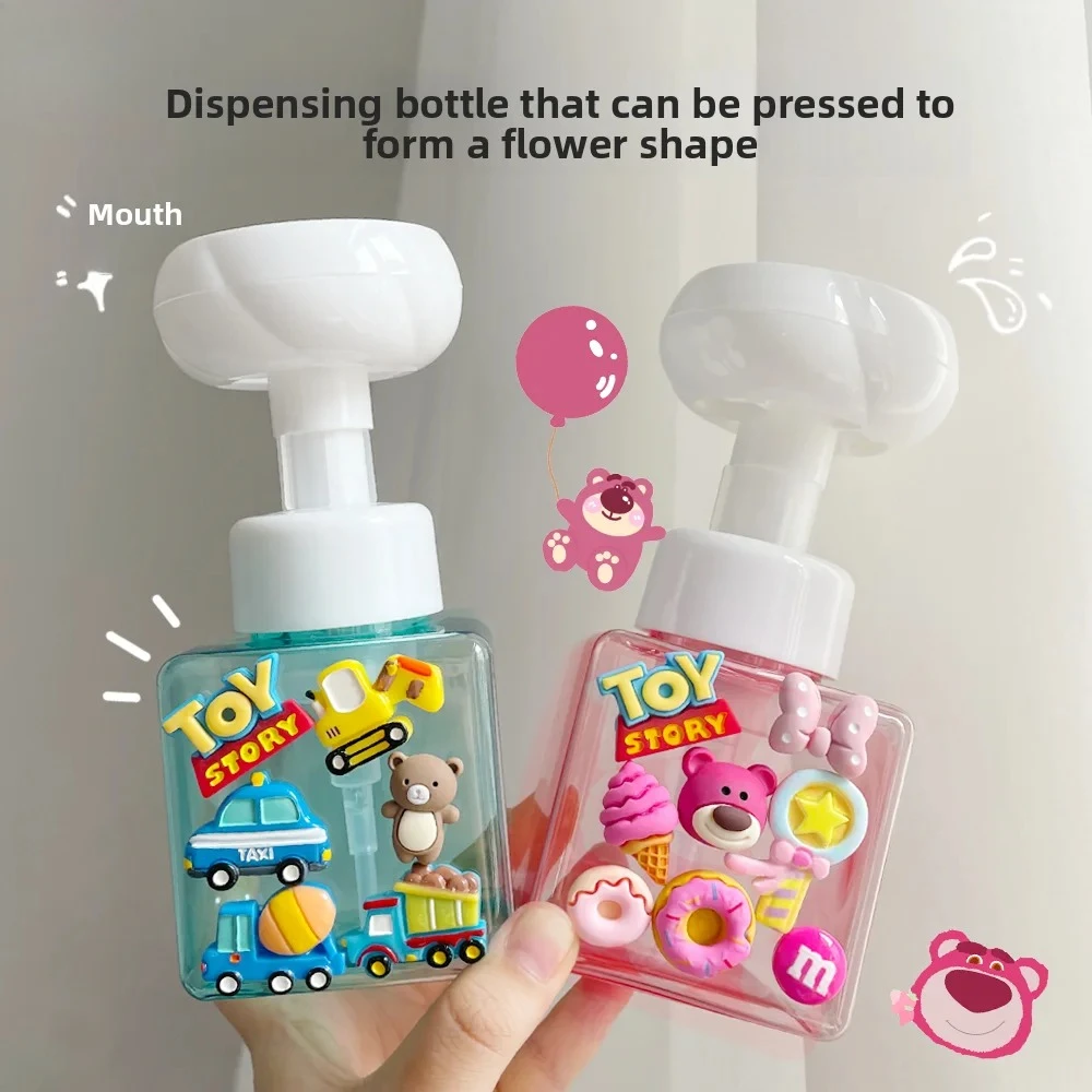 

Cute Flower Cartoon Foam Bubbling Dispenser - Press-Type Refillable Bottles for Body Wash, Hand Soap & Shampoo