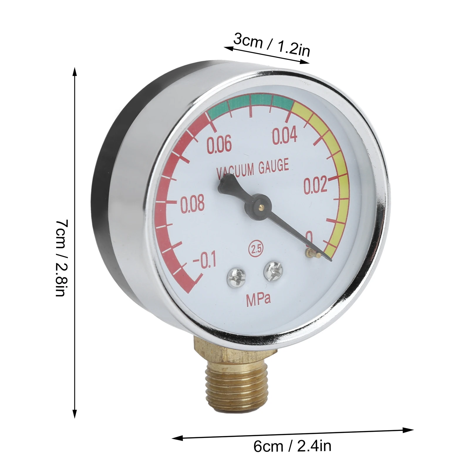 Milking Vacuum Gauge G1/4 Male Thread Milker Vacuum Regulator Gauge Milking Machine Accessory -0.1-0Mpa Digital Vacuum Gauge