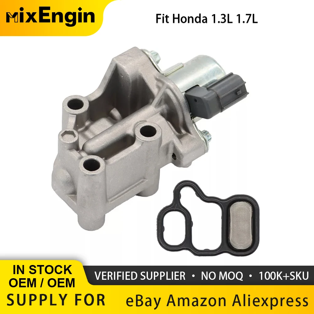 

VVT Variable Valve Timing Solenoid Spool W/GASKET Fit 1.3L 1.7L l4 For Honda Civic Accord CR-V Element 2.4 L Acura RSX 2.0 L
