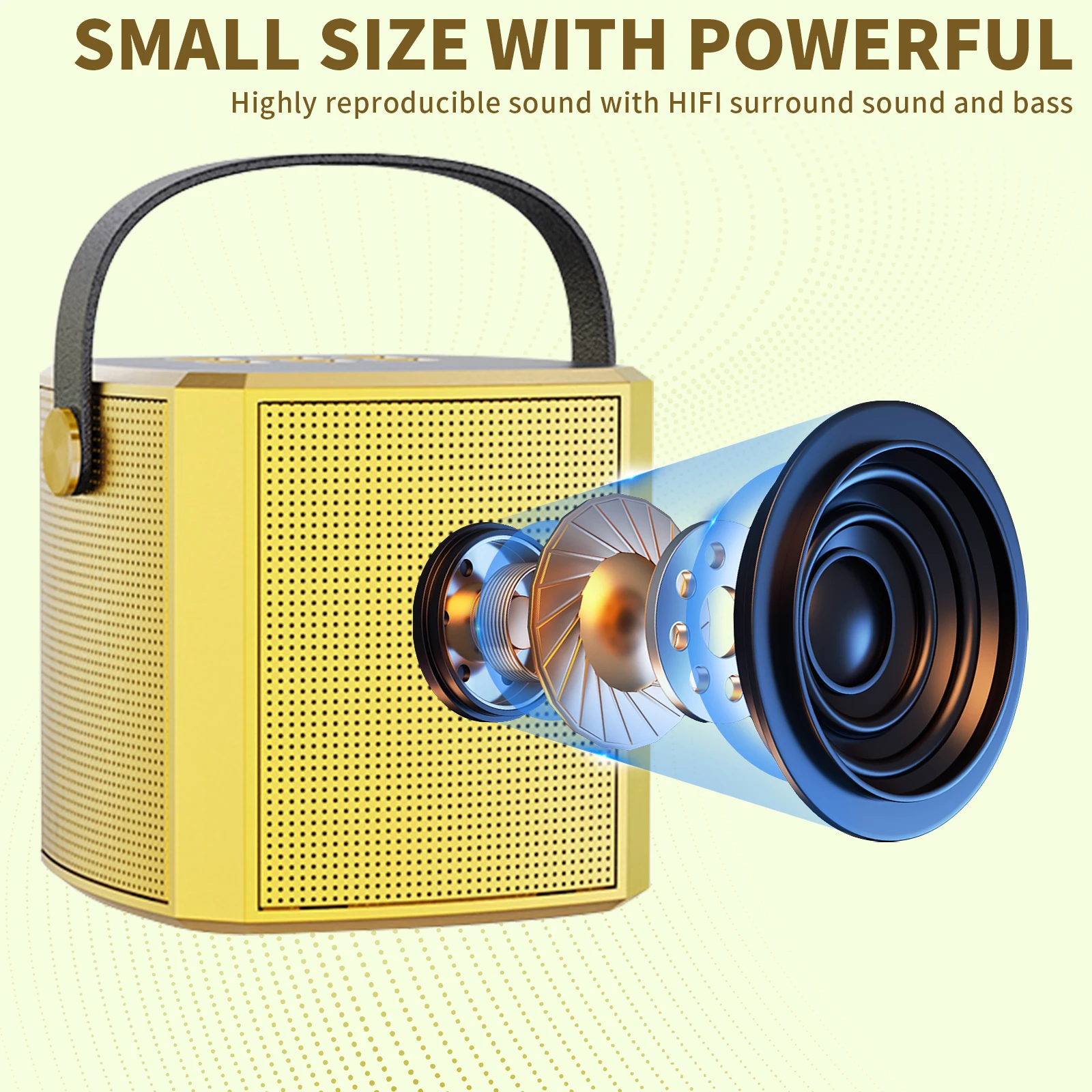 Máquina de Karaoke con micrófono inalámbrico para niños y adultos, sistema de altavoz Portátil con Bluetooth 5,3 PA, reproductor MP3, máquina de Karaoke para el hogar, nuevo