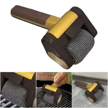 Elektryczny grill rolkowy ze stali nierdzewnej, wymienne głowice szczotek, bezprzewodowa szczotka do grilla, narzędzia do czyszczenia grilla, akcesoria do grilla 8 best sales narzędzia do grilla - №8