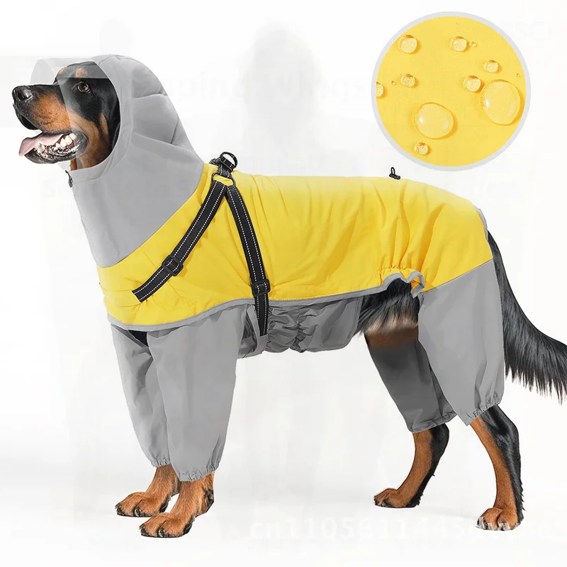 nouvelle-veste-de-pluie-pour-chien-Ete-2025-impermeable-a-capuche-transparente-avec-velcro-poitrine-et-dos-ajustables-taille-universelle-jaune-gris-orange-gris-color-block