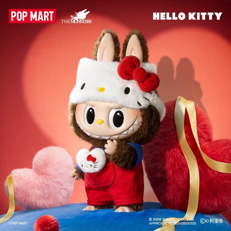 

POP MART THE MONSTERS X HELLO KITTY Vinyl Plush Doll Collectible Co Branded Stuffed Figure For Toy Fans Birthday Gift Decoration